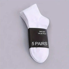 30 Pairs Solid Socks Comfy & Breathable Women's Stockings & Hosiery