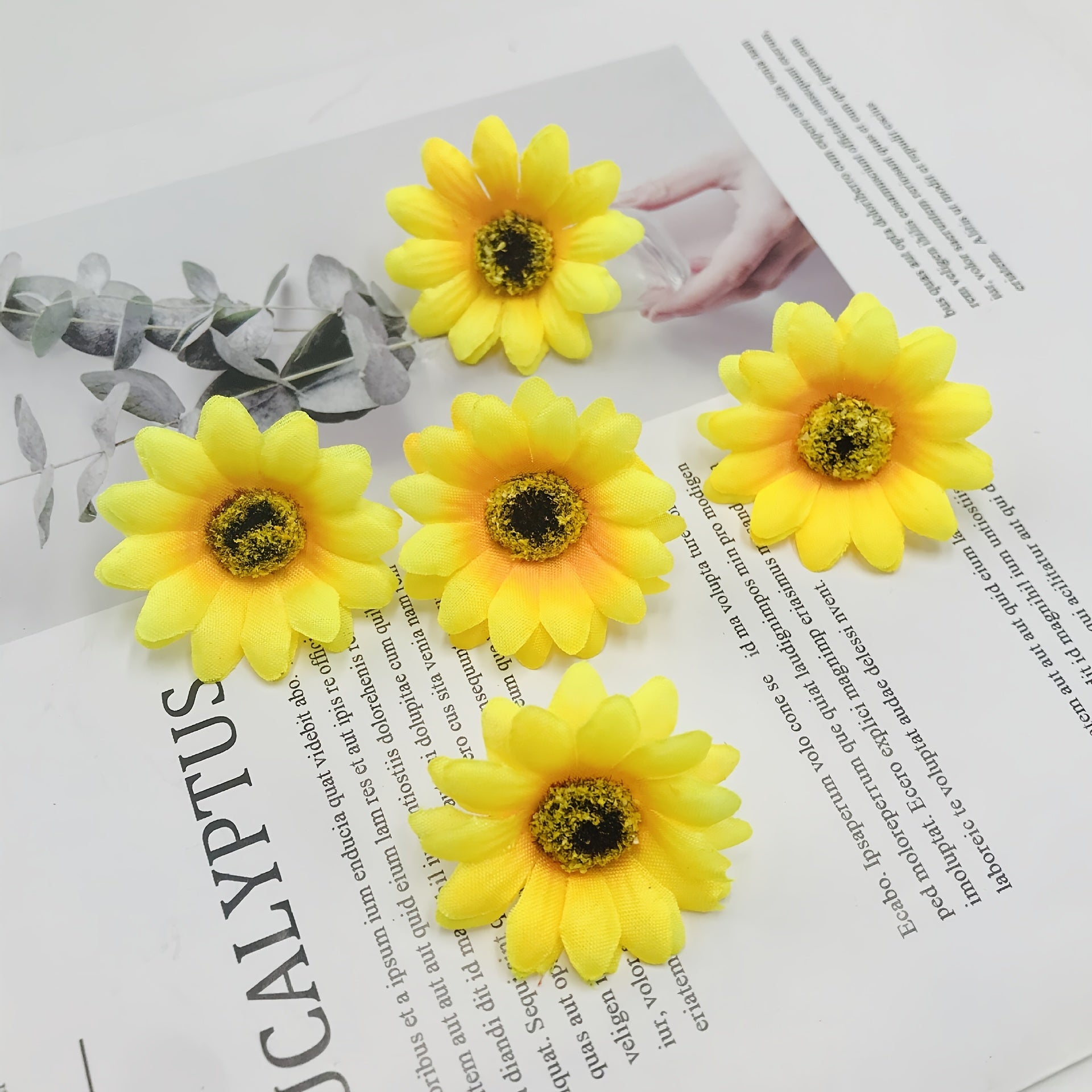 Sunflower Daisy Artificial Flowers for Weddings Parties DIY Crafts & Wreaths