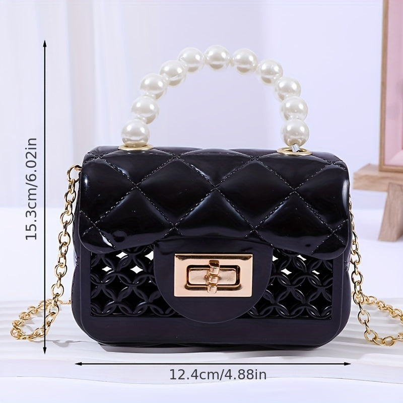 Pearl Chain Crossbody Bag Mini Handbag for Girls