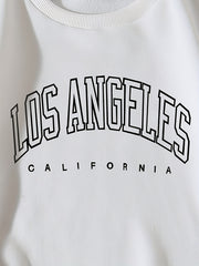 Letter Print Crew Neck Sweatshirt Casual Long Sleeve Sweatshirt