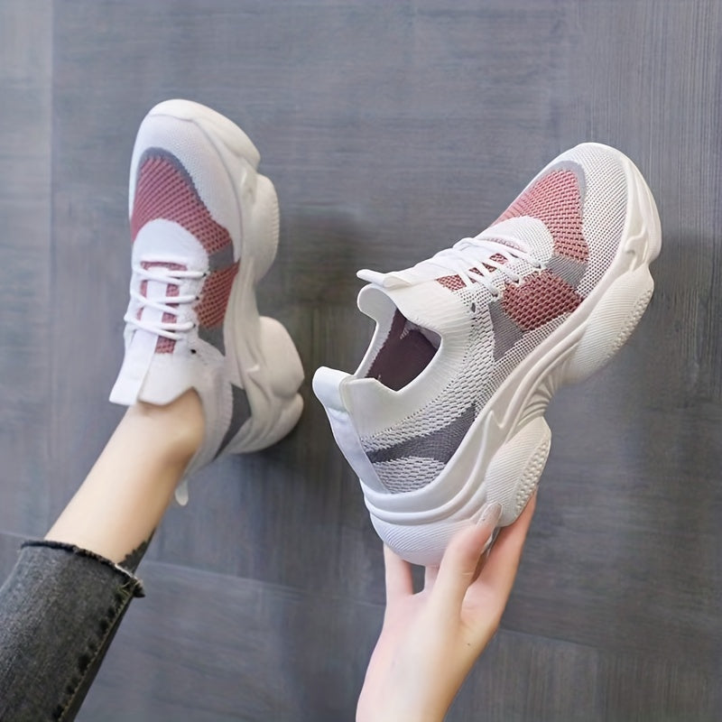 Women's Breathable Sneakers Low Top Lace Up Shoes