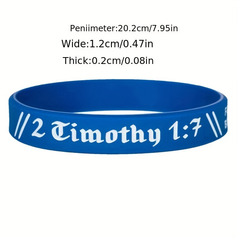 Religious Bible Silicone Bracelet Rubber Wristband Letter Graphic Praying