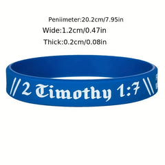 Religious Bible Silicone Bracelet Rubber Wristband Letter Graphic Praying