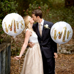 8pcs Mr Mrs Wedding Balloons Anniversary Props