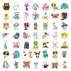 100pcs Animal Stickers Pack Vinyl Waterproof Stickers for Water Bottles and Note