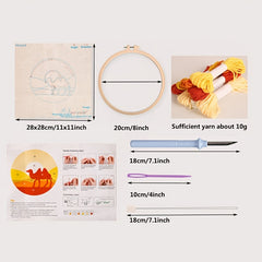 Corgi Punch Needle Starter Kit Embroidery Pen 20 Hoop Adults Craft
