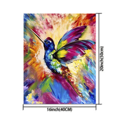 DIY Rainbow Bird Painting By Numbers On Canvas For Adults