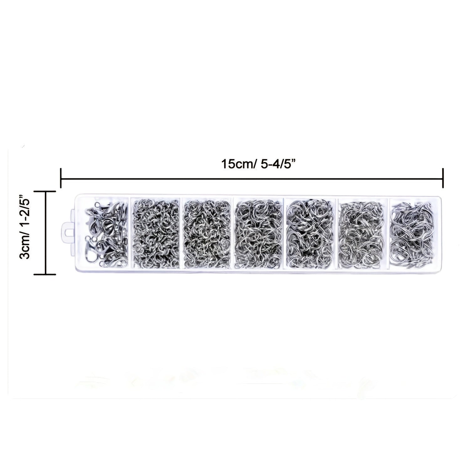 1450 PCs Open Jump Rings 3mm 10mm Jewelry Making Hand Craft