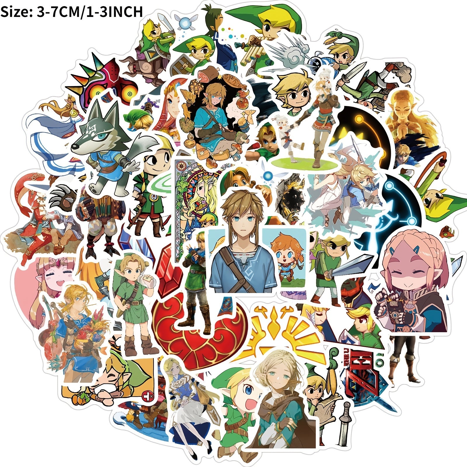 50pcs Cartoon Anime Waterproof Stickers DIY Creative Toys Laptop Skateboa