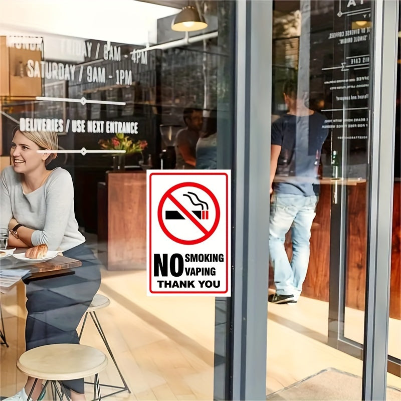 5pcs No Smoking Stickers Signs Weatherproof Scratch Resistant