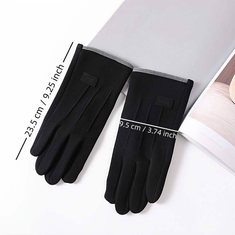 Men's Outdoor Cycling Gloves Warm Touch Screen Windproof Cold-proof Gloves