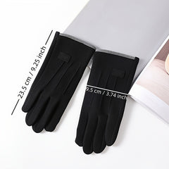 Men's Outdoor Cycling Gloves Warm Touch Screen Windproof Cold-proof Gloves