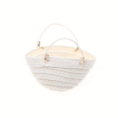 Mini Dollhouse Woven Handbag Model for Tiny House Decor