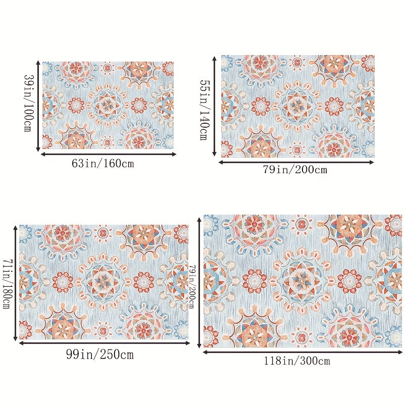 Soft Persian Floral Area Rug Large Stain Resistant Washable Rug