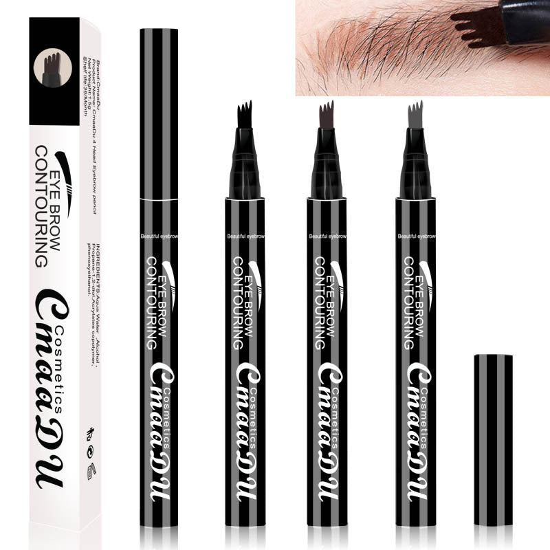 CmaaDu 4 Fork Eyebrow Pencil Waterproof Makeup