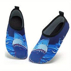 Cartoon Fish Print Water Shoes Kids Anti Skid Quick Drying Barefoot
