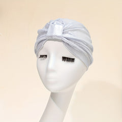 Solid Turban Cap Head Wrap Elastic Hijab Bonnet Women Bandana Beanies