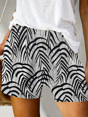 Solid Drawstring Shorts Casual Elastic Waist Wide Leg Shorts Women's Clothing