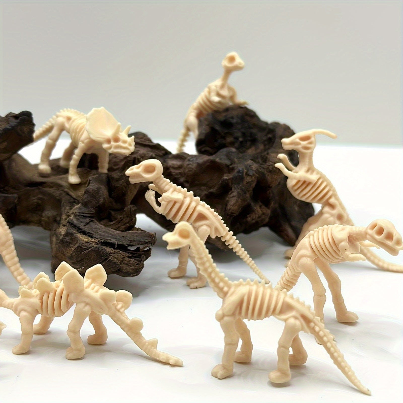 Mini Dinosaur Skeletons Set - 18pcs Realistic Figures