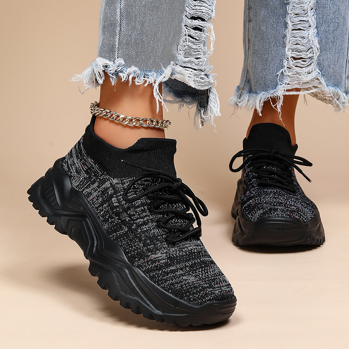 Women's Lightweight Lace up Sneakers