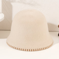 Wool Knitted Casual Double sided Bucket Hat Unisex Bucket Hat Assorted Colors