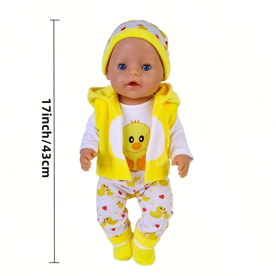Yellow Duck Doll Clothes Set For 17 18 Inch Newborn Doll And 43 Dolls