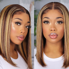 Natural Looking Straight 13X4 Lace Front Wig for Women Girls