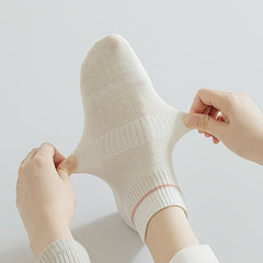 5 Pairs Solid Low Cut Ankle Socks Women's Stockings