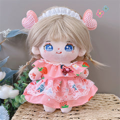 2pcs Doll Clothes Dress Headwear 7.87inch Doll Girls' Birthday Party Doll