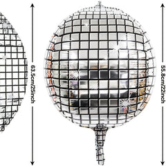 6pcs 4D 55 88 Cm Disco Balloon Set Silvery Wedding Birthday Party Decor
