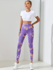 Tie Dye Seamless Workout Leggings High Elastic Slim Yoga Pants