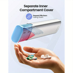 Waterproof Pill Organizer Golden Aluminum Shell Portable Travel