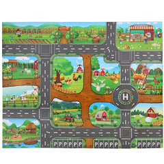 Floor Game Farm Traffic Large Map Simulated City Parking Lot Scene Map