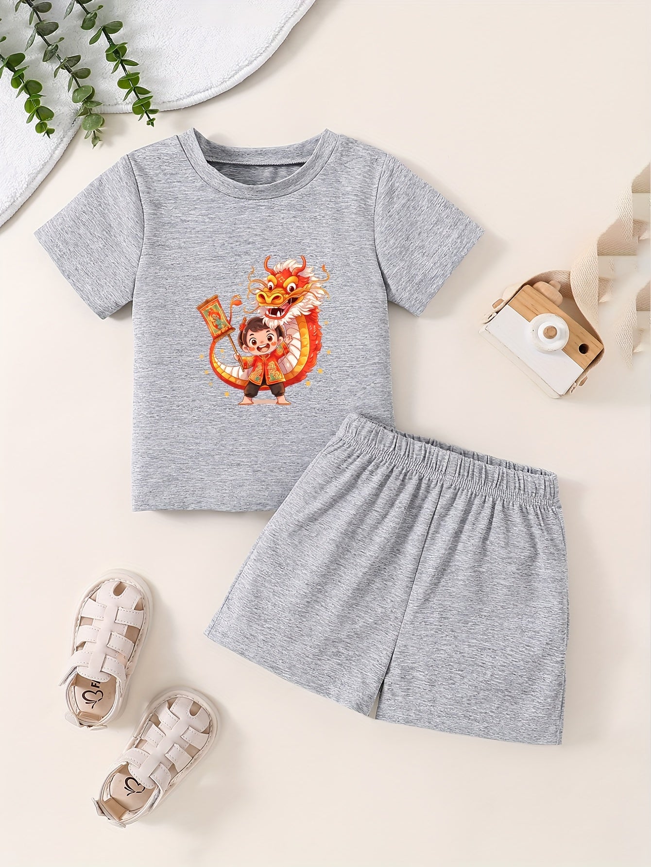 Toddler Lucky Dragon T-Shirt & Shorts Set