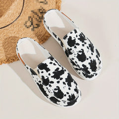 Women's Lightweight Canvas Sneakers Slip On Mules