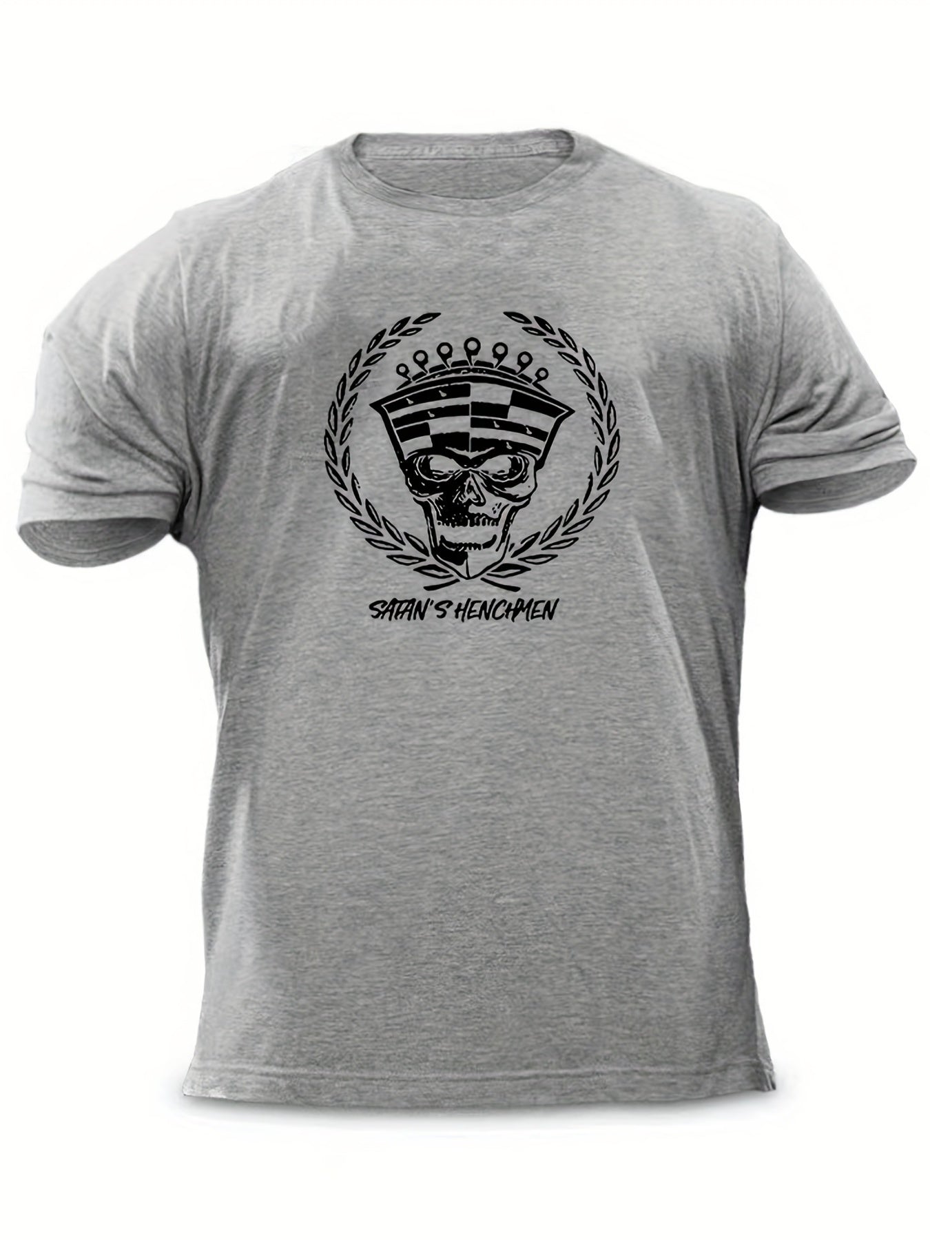 Men's Leaf & Skull Graphic T shirt Casual Breathable Tee