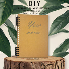 Cow Cover Notebook with Buckle Ring Horizontal Line Pages
