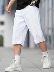 Men's Classic Cuffed Denim Shorts