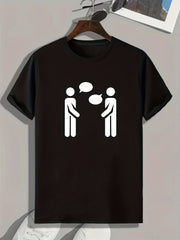 Pattern Print Men's Sports T-shirt Graphic Tee for Summer Outdoor Activities