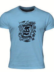 Men's Skull Graphic T-Shirt for Summer