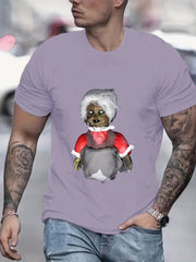 Creepy Doll Print Men's Graphic Tee