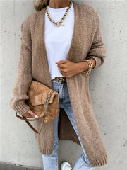 Women's Open Front Knit Cardigan Long Sleeve