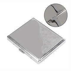18 Pack Metal Cigarette Case Engraved Clip Anti Pressure Holder