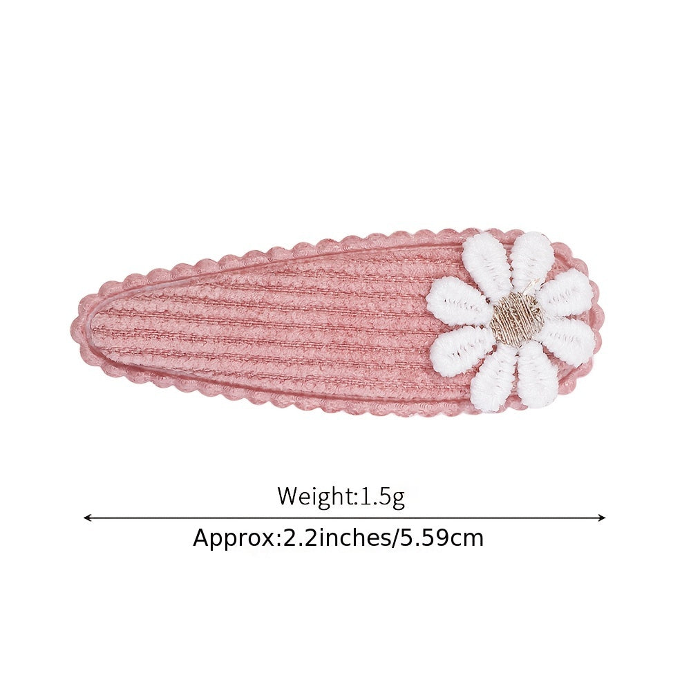 10pcs Small Daisy Hair Clips Side Bangs Clip Headwear Hair Accessories