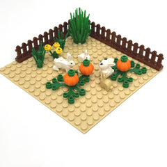 Autumn Rabbit & Pumpkin Farm Building Blocks Set
