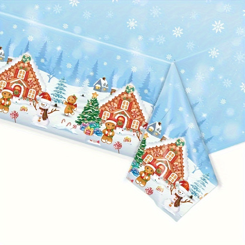Cartoon Christmas Element Disposable Tablecloth