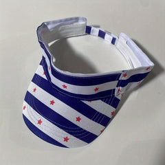 Flag Print Visor Hat Lightweight Sun Hat Unisex Golf Baseball Cap