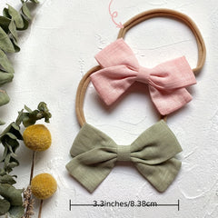 Sweet Fabric Bow Headband Hairband for Baby Girls