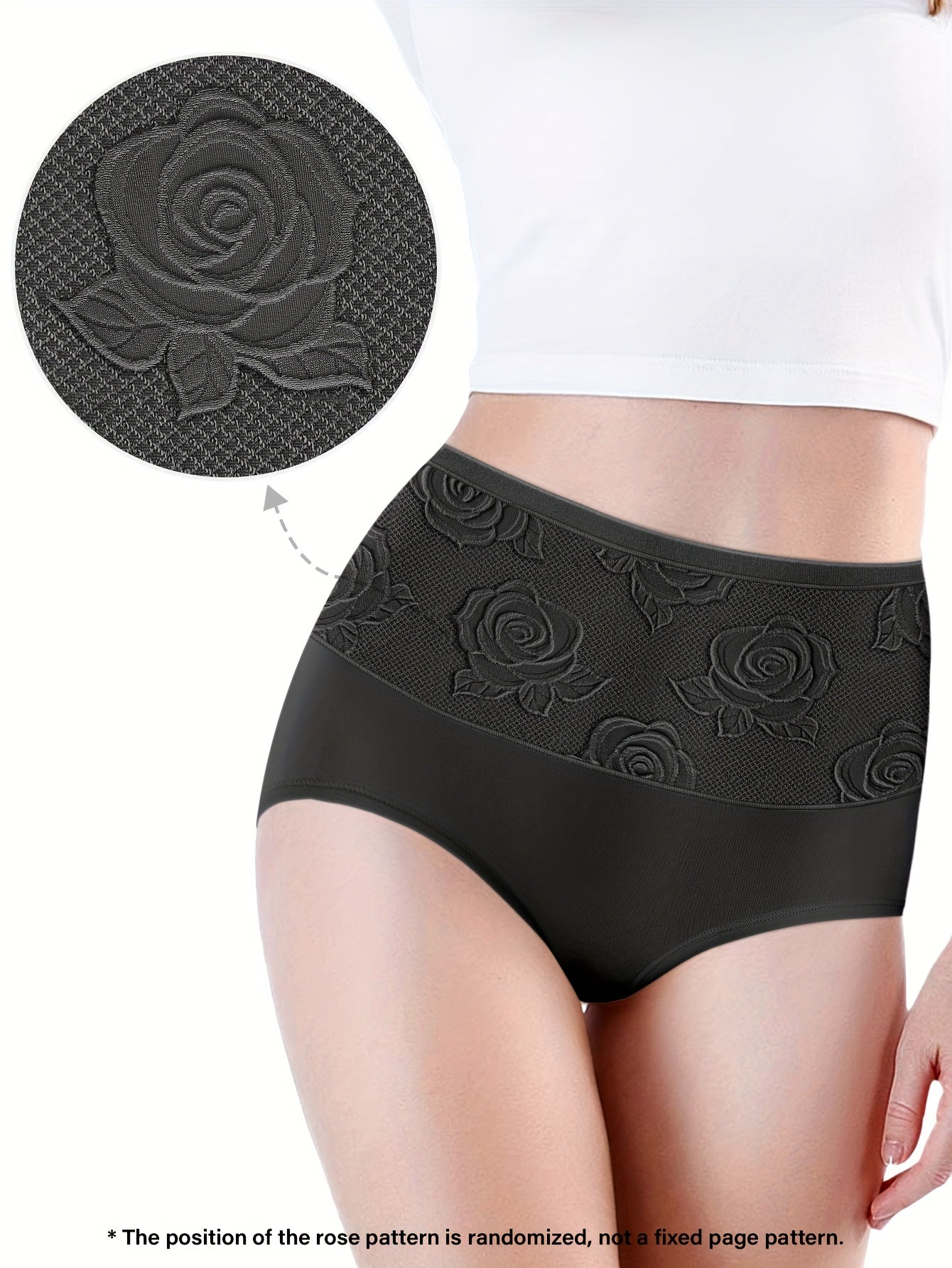 Floral Print Briefs Stretchy Intimates Panties