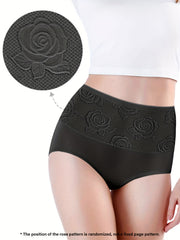 4pcs Floral Print Briefs Comfy & Breathable Intimates Panties